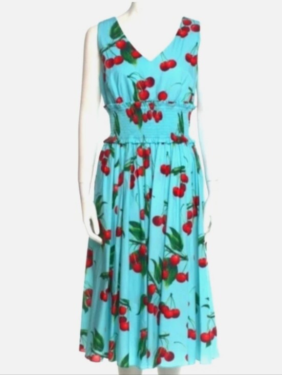 Dolce & Gabbana Dresses & Skirts - Dolce & Gabbana Cherry Print Dress $2495 Size XL Excellent Condition!